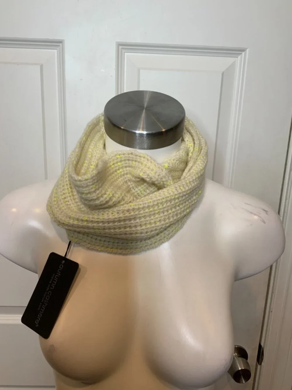 Autumn Cashmere Cream Neon Shaker Neck Warmer Cowl NWT $165